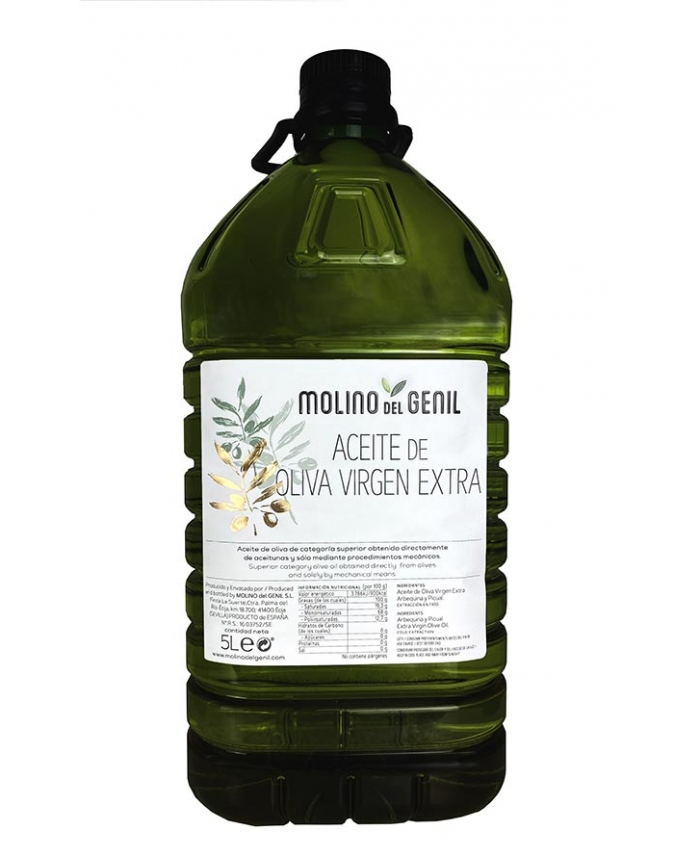 Aceite de Oliva Virgen Extra en garrafa 5 litros (Caja 3 uds)